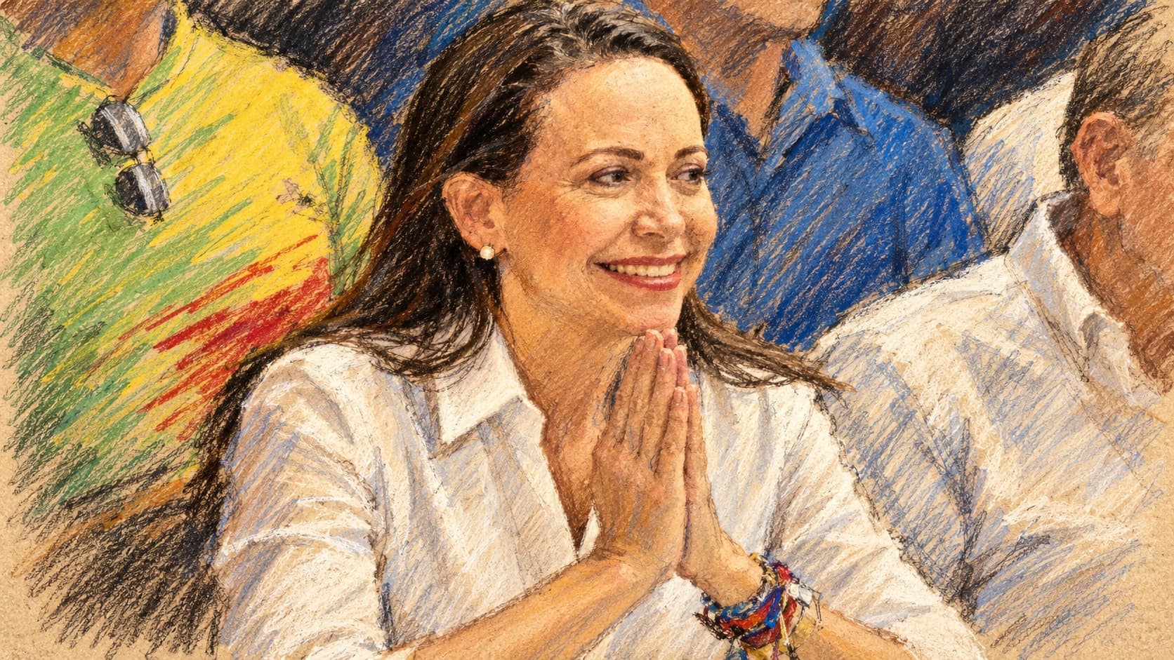 María Corina Machado Returns to Venezuela and Visits Santa Rosa Church